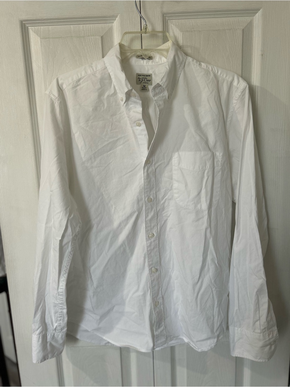 J. Crew White Men's Button-Down slim untucked Shirt size M